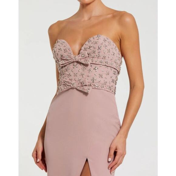 Mac Duggal 2285 Double Waistband Beaded Sweetheart Neck Prom - Picture 2 of 3